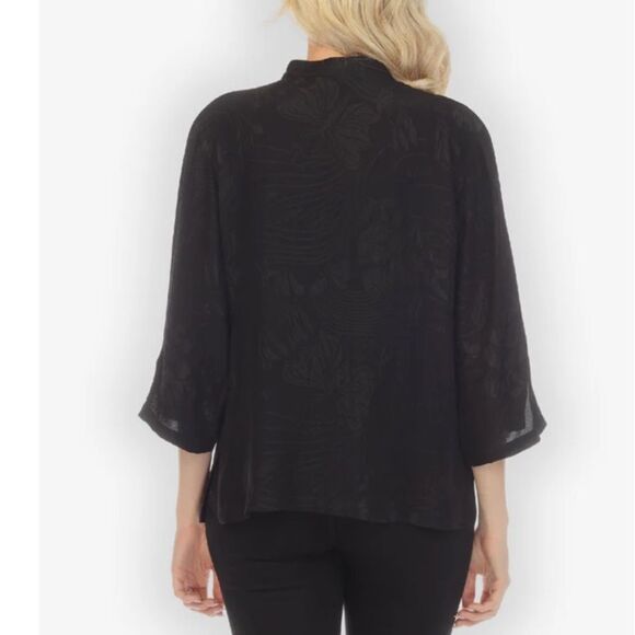 NWT Citron Santa Monica Silk Textured Top size 0X - Picture 9 of 9